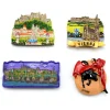 Resin fridge magnets and magnetic tourist souvenirs from Denmark, Thailand, Norway, Vienna, Prague, Czech Republic and Austria Application Scenario